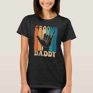 Mens Groovy Daddy 70s Aesthetic Nostalgia 1970's R T-Shirt