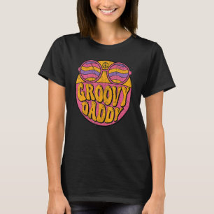 Mens Groovy Daddy 70s Aesthetic Nostalgia 1970's R T-Shirt