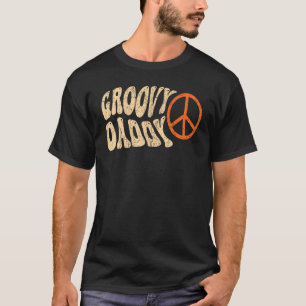 Mens Groovy Daddy 70s Aesthetic Nostalgia 1970's R T-Shirt
