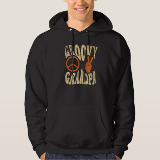 Mens Groovy Grandpa 70s Aesthetic Nostalgia 1970's Hoodie