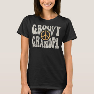Mens Groovy Grandpa 70s Aesthetic Nostalgia 1970's T-Shirt