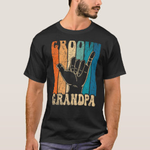 Mens Groovy Grandpa 70s Aesthetic Nostalgia 1970's T-Shirt