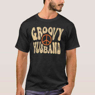 Mens Groovy Husband 70s Aesthetic Nostalgia 1970's T-Shirt