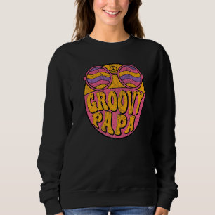 Mens Groovy Papa 70s Aesthetic Nostalgia 1970's Re Sweatshirt