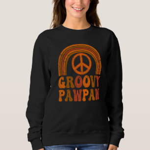 Mens Groovy Pawpaw 70s Aesthetic Nostalgia 1970's Sweatshirt