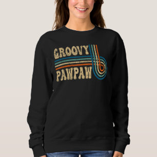 Mens Groovy Pawpaw 70s Aesthetic Nostalgia 1970's  Sweatshirt