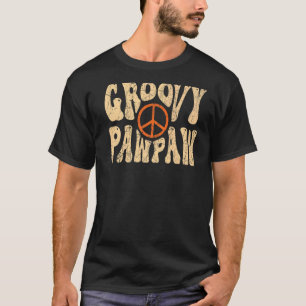 Mens Groovy Pawpaw 70s Aesthetic Nostalgia 1970's T-Shirt