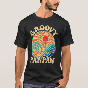 Mens Groovy Pawpaw 70s Aesthetic Nostalgia 1970's  T-Shirt