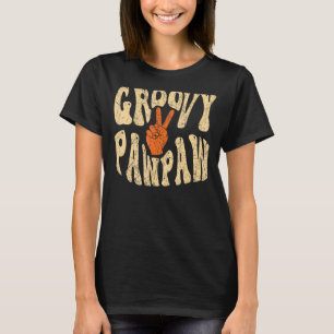 Mens Groovy Pawpaw 70s Aesthetic Nostalgia 1970's  T-Shirt