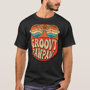 Mens Groovy Pawpaw 70s Aesthetic Nostalgia 1970's T-Shirt