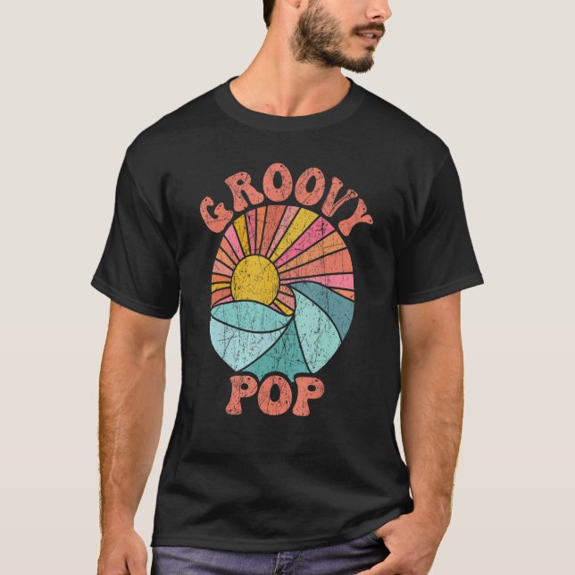 Mens Groovy Pop 70s Aesthetic Nostalgia 1970's Ret T-Shirt (Front)