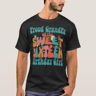Mens Groovy Sweet 16 Sixteen Birthday Girl Proud G T-Shirt