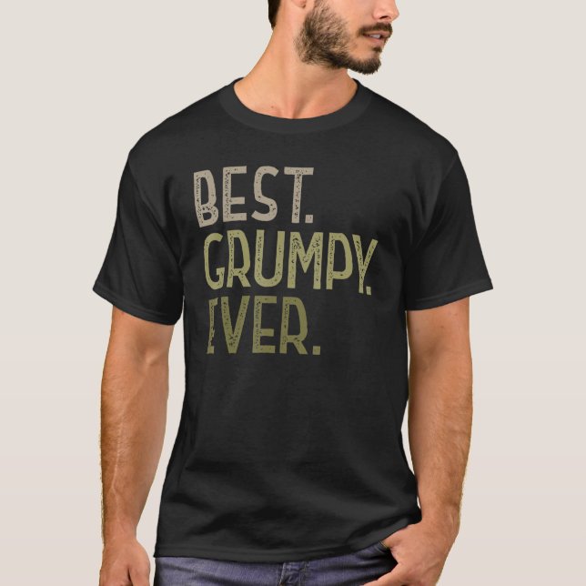 Mens Grumpy  From Grandchildren For Men Best Grump T-Shirt (Front)