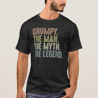 Mens Grumpy Man Myth Legend For Men Fathers Day Gr T-Shirt