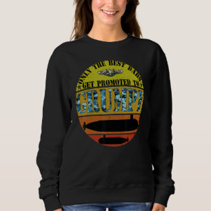 Mens Grumpy Old Veteran Best Dads Promoted To Subm Sweatshirt