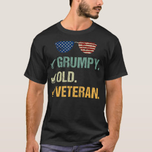 Mens Grumpy Old Veteran Veterans Daughter Veteran T-Shirt