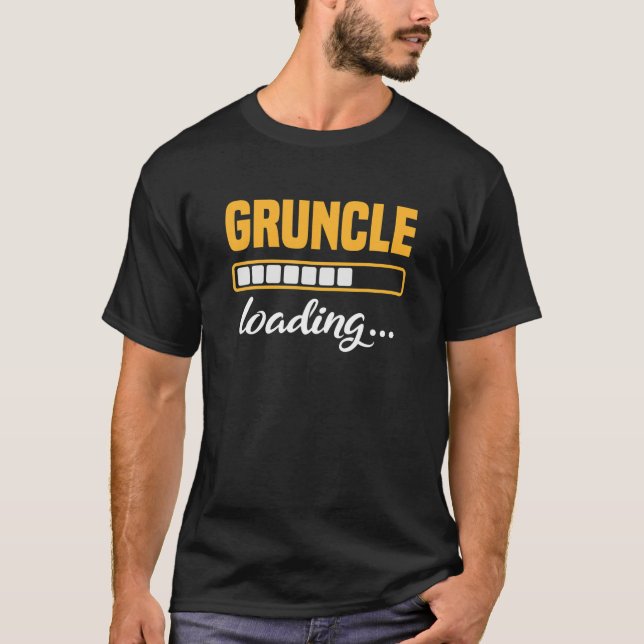 Mens Gruncle Loading Design For Grandpa Uncle And  T-Shirt (Front)