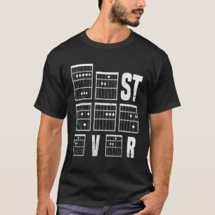 Mens Guitar player guitar chord best dad ever retr T-Shirt