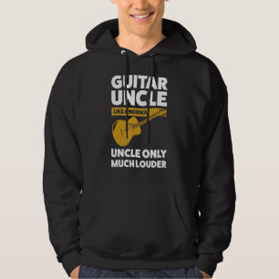 Mens guitar uncle like a normal guitar string inst hoodie