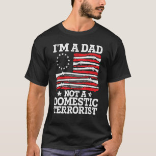 Mens Gun American Flag I'm A Dad Not A Domestic Te T-Shirt