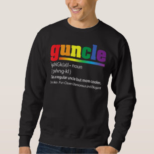 Mens Guncle Definition For Gay Uncle Rainbow Colou Sweatshirt