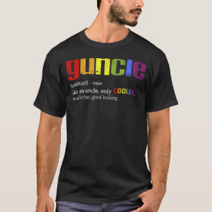 Mens Guncle Definition Lgbt Tee For Gay Uncle