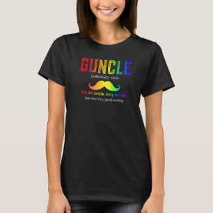Mens Guncle Definition Rainbow Flag Lgbtq Pride Co T-Shirt