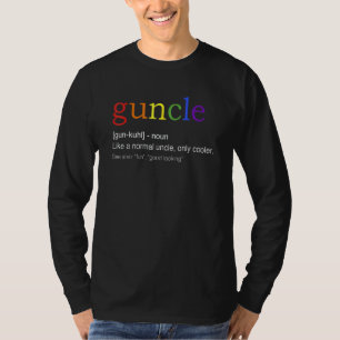 Mens Guncle In Rainbow Flag Colours For Gay Uncle T-Shirt