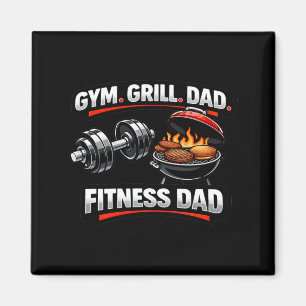 Mens Gym Grill Fitness Dad Bbq Humour Funny Graphi Magnet
