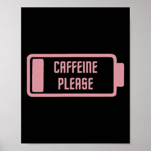 Mens Gym Pump Cover Caffeine Please Pink Coffee An Poster