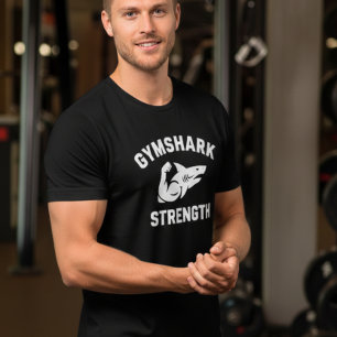 Men's Gym Workout Bodybuilding Strength Shark Tri-Blend Shirt