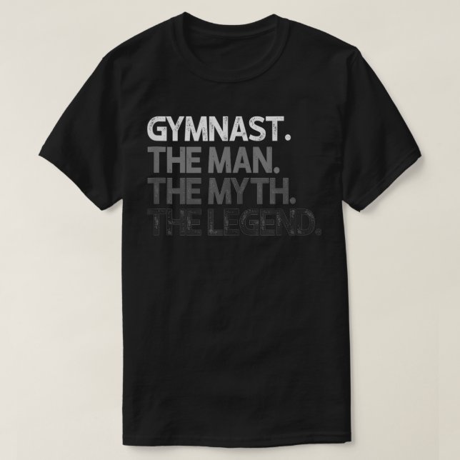 Mens Gymnast Gymnastics Man The MythGift  T-Shirt (Design Front)