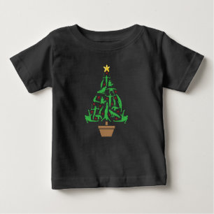Men's Gymnastics Christmas Tree Baby T-Shirt