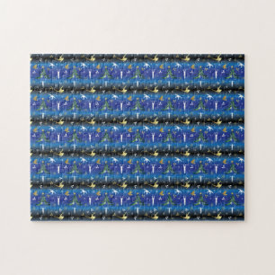 Men's Gymnastics Christmas Tree Snowflake Jigsaw Puzzle