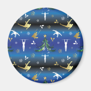 Men's Gymnastics Christmas Tree Snowflake Magnet