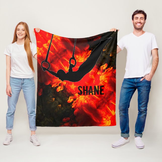 Men's Gymnastics - Lava Destructive Fleece Blanket (In Situ)