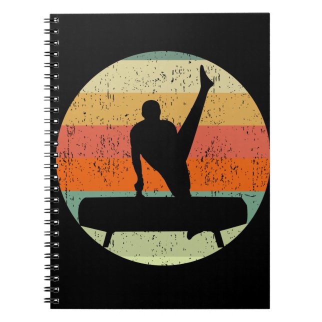 Mens Gymnastics Male Gymnast at Sunset Notebook (Front)