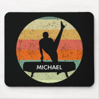 Mens Gymnastics Male Gymnast Sunset Monogram