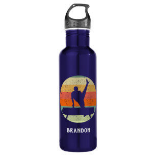 Mens Gymnastics Male on Pommel Horse Sunset Custom 710 Ml Water Bottle