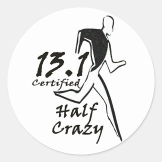 Men's "Half Crazy" Sticker