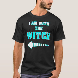 Mens Halloween For Men I´m With The Witch Sarcast T-Shirt