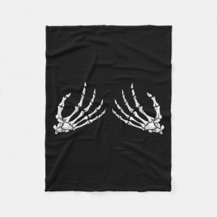 Mens Halloween S Skeleton Hand Funny Costume Fleece Blanket