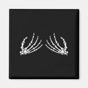 Mens Halloween S Skeleton Hand Funny Costume Magnet