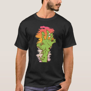 Mens Halloween Scary Horror Monster Zombie Hand T-Shirt