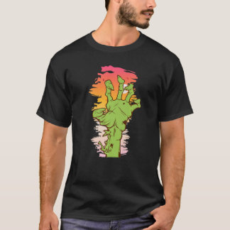 Mens Halloween Scary Horror Monster Zombie Hand T-Shirt