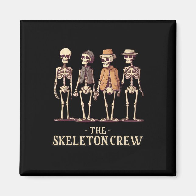 Men's Halloween Skeleton Crew  Magnet (Front)