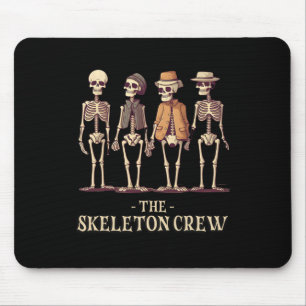 Men's Halloween Skeleton Crew Mouse Pad