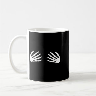 Mens Halloween Skeleton Hand Bra Costume Cute Coffee Mug