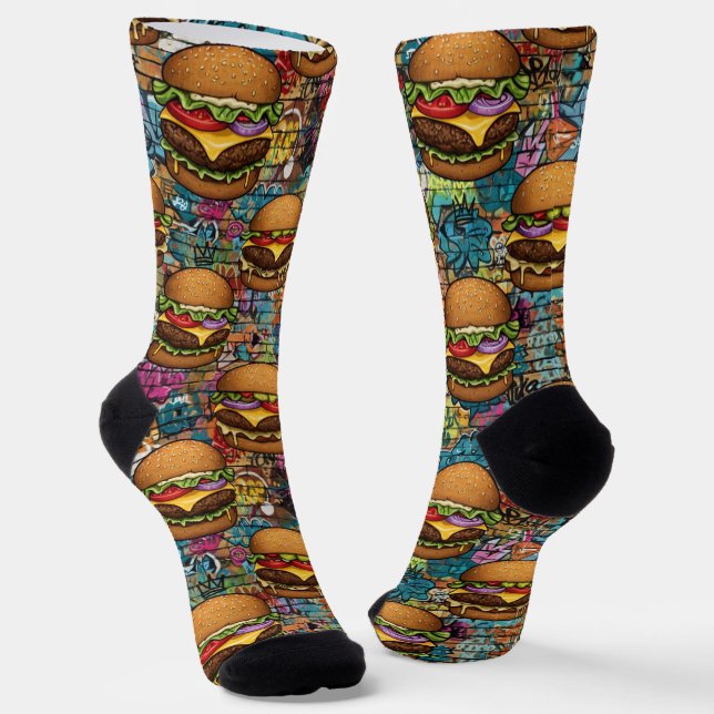 Men's Hamburger Socks (Angled)