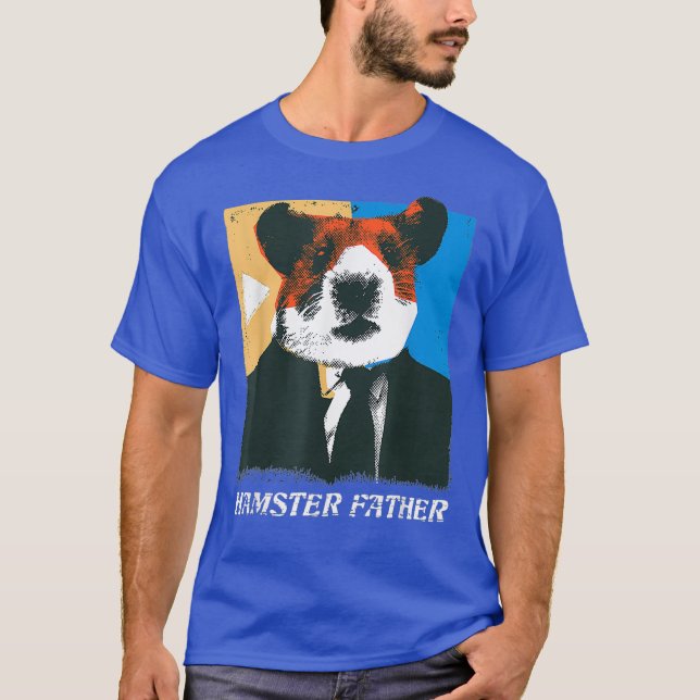 Mens Hamster Father Hamster In Suit Rodent Lover T-Shirt (Front)